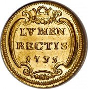 Italy Scudo D'oro Clement XII 1735 1735-V KM# 866 LVMEN RECTIS 1735 coin reverse Italy Scudo D'oro Clement XII 1735 1735-V KM# 866 LVMEN RECTIS 1735 coin reverse