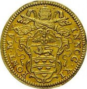 Italy Scudo D'oro Innocent XI ND (1687) KM# 455 INNOC XI PONT MAX coin obverse
