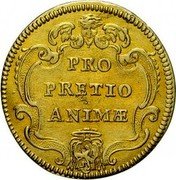 Italy Scudo D'oro Innocent XI ND (1687) KM# 455 PRO PRETIO ANIMAE coin reverse
