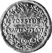 Italy Scudo D'oro Innocent XI ND (1686) KM# 454 POSSIDE SAPIENTIAM coin reverse