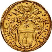 Italy Scudo D'oro Clement XI ND (1711) XI KM# 744 CLEM XI P M A XI coin obverse Italy Scudo D'oro Clement XI ND (1711) XI KM# 744 CLEM XI P M A XI coin obverse