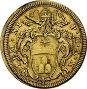 Italy Scudo D'oro Clement XI ND (1712) XII KM# 749 CLEM XI P M A XII coin obverse Italy Scudo D'oro Clement XI ND (1712) XII KM# 749 CLEM XI P M A XII coin obverse
