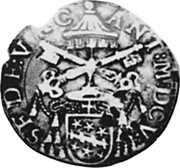 Italy Testone 1605 MDCV KM# 30 Papacy Standard Coinage SEDE VAC ANT MDCV coin obverse