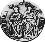 Italy Testone 1605 MDCV KM# 30 Papacy Standard Coinage S PETER S PAVLVS coin reverse