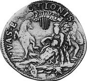 Italy Testone Paul V 1616 ND(1616)-XII KM# 79 VAS E...CTIONIS coin reverse Italy Testone Paul V 1616 ND(1616)-XII KM# 79 VAS E...CTIONIS coin reverse