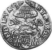 Italy Testone 1623 KM# 114 Papacy Standard Coinage SEDE VAC ANTE 1627 coin obverse Italy Testone 1623 KM# 114 Papacy Standard Coinage SEDE VAC ANTE 1627 coin obverse