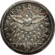 Italy Testone Sede Vacante 1667 MDCLXVII KM# 308 DA RECTA SAPERE RO MA coin reverse Italy Testone Sede Vacante 1667 MDCLXVII KM# 308 DA RECTA SAPERE RO MA coin reverse