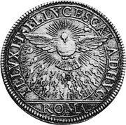 Italy Testone 1669 MDCLXIX KM# 318 Papacy Standard Coinage ILLVXIT ILLVCESCAT ADHVC ROMA coin reverse