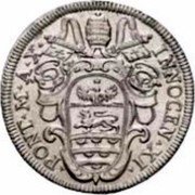 Italy Testone Innocent XI 1686 X KM# 493 PONT M A X INNOCEN XI coin obverse Italy Testone Innocent XI 1686 X KM# 493 PONT M A X INNOCEN XI coin obverse