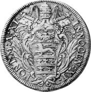 Italy Testone Innocent XI 1687 XI KM# 495 INNOCEN XI PONT M A XI coin obverse Italy Testone Innocent XI 1687 XI KM# 495 INNOCEN XI PONT M A XI coin obverse
