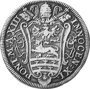 Italy Testone Innocent XI 1689 1689-XIII KM# A495 PONT M A XIII INNOCEN XI coin obverse Italy Testone Innocent XI 1689 1689-XIII KM# A495 PONT M A XIII INNOCEN XI coin obverse