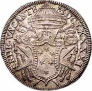 Italy Testone Paluzzo Paluzzi Altieri 1691 MDCLXXXI KM# 539 SEDE VACANTE MDCLXXXI coin obverse Italy Testone Paluzzo Paluzzi Altieri 1691 MDCLXXXI KM# 539 SEDE VACANTE MDCLXXXI coin obverse