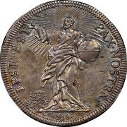 Italy Testone Innocent XII 1698 VII KM# 606 IPSE EST PAX NOSTRA SV OP 1698 coin reverse Italy Testone Innocent XII 1698 VII KM# 606 IPSE EST PAX NOSTRA SV OP 1698 coin reverse