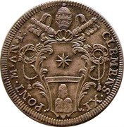 Italy Testone Clement XI 1700 I KM# 647 PONT M AN I: CLEMENS XI coin obverse Italy Testone Clement XI 1700 I KM# 647 PONT M AN I: CLEMENS XI coin obverse