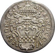 Italy Testone Giovanni Battista Spinola 1700 MDCC KM# 646 SEDE VACA NTE MDCC coin obverse Italy Testone Giovanni Battista Spinola 1700 MDCC KM# 646 SEDE VACA NTE MDCC coin obverse