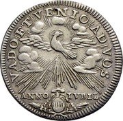 Italy Testone Giovanni Battista Spinola 1700 MDCC KM# 646 VADO ET VENIO AD VOS ANNO IVBIL coin reverse Italy Testone Giovanni Battista Spinola 1700 MDCC KM# 646 VADO ET VENIO AD VOS ANNO IVBIL coin reverse