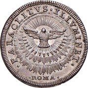 Italy Testone Giovanni Battista Spinola 1700 MDCC KM# 645 PARACLITVS ILLVMINET ROMA coin reverse Italy Testone Giovanni Battista Spinola 1700 MDCC KM# 645 PARACLITVS ILLVMINET ROMA coin reverse