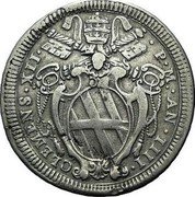 Italy Testone Clement XII 1734 MDCCXXXIV-IIII KM# 852 P M AN IIII CLEMENS XII coin obverse Italy Testone Clement XII 1734 MDCCXXXIV-IIII KM# 852 P M AN IIII CLEMENS XII coin obverse