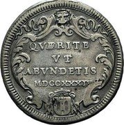 Italy Testone Clement XII 1734 MDCCXXXIV-IIII KM# 852 QVÆRITE VT ABVNDETIS MDCCXXXIV coin reverse Italy Testone Clement XII 1734 MDCCXXXIV-IIII KM# 852 QVÆRITE VT ABVNDETIS MDCCXXXIV coin reverse