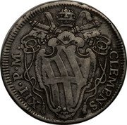 Italy Testone Clement XII 1735 MDCCXXXV KM# 862 CLEMENS XII P M coin obverse Italy Testone Clement XII 1735 MDCCXXXV KM# 862 CLEMENS XII P M coin obverse