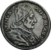 Italy Testone Clement XII 1735 MDCCXXXV-V KM# 865 CLEMENS XII P M AN V coin obverse Italy Testone Clement XII 1735 MDCCXXXV-V KM# 865 CLEMENS XII P M AN V coin obverse