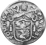 Italy Testone (Paul V) KM# 76 PAVLVS V PONT M A coin obverse Italy Testone (Paul V) KM# 76 PAVLVS V PONT M A coin obverse