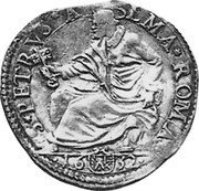 Italy Testone (Urban VIII) KM# 174 S PETR VS A LMA ROMA 16 32 coin reverse Italy Testone (Urban VIII) KM# 174 S PETR VS A LMA ROMA 16 32 coin reverse