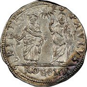 Italy Testone Urban VIII ND (1629) VIII KM# 124 RO MA S PETRVS S PAVLVS coin reverse Italy Testone Urban VIII ND (1629) VIII KM# 124 RO MA S PETRVS S PAVLVS coin reverse