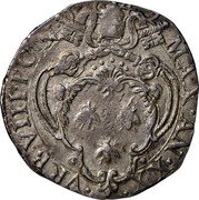 Italy Testone Urban VIII ND (1644) XX KM# 218 VRB VIII PONT MAX AN XX coin obverse Italy Testone Urban VIII ND (1644) XX KM# 218 VRB VIII PONT MAX AN XX coin obverse