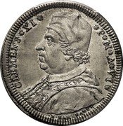 Italy Testone Clement XI ND (1707) ND(1707)-VI KM# 697 CLEMENS XI P M A VI coin obverse Italy Testone Clement XI ND (1707) ND(1707)-VI KM# 697 CLEMENS XI P M A VI coin obverse