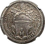 Italy Testone Clement XI ND (1708) ND(1708)-VIII KM# 694 CLEMENS XI P M A VIII coin obverse Italy Testone Clement XI ND (1708) ND(1708)-VIII KM# 694 CLEMENS XI P M A VIII coin obverse