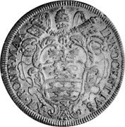 Italy Testone Innocent XI ND KM# 444 INNOCENTIVS XI PONT MAX coin obverse Italy Testone Innocent XI ND KM# 444 INNOCENTIVS XI PONT MAX coin obverse