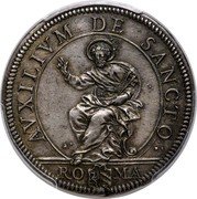Italy Testone Clement IX ND KM# 309 AVXILIVM DE SANCTO RO MA coin reverse Italy Testone Clement IX ND KM# 309 AVXILIVM DE SANCTO RO MA coin reverse