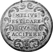 Italy Testone Innocent XI ND KM# 446 MELIVS EST DARE QVAM ACCIPERE coin reverse Italy Testone Innocent XI ND KM# 446 MELIVS EST DARE QVAM ACCIPERE coin reverse