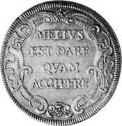 Italy Testone Innocent XI ND KM# 444 MELIVS EST DARE QVAM ACCIPERE coin reverse Italy Testone Innocent XI ND KM# 444 MELIVS EST DARE QVAM ACCIPERE coin reverse