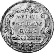 Italy Testone Innocent XI ND KM# 442 MELIVS EST DARE QVAM ACCIPERE coin reverse Italy Testone Innocent XI ND KM# 442 MELIVS EST DARE QVAM ACCIPERE coin reverse