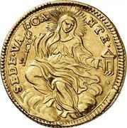 Italy Zecchino Papacy Coinage 1730 KM# 840 SEDE VA CA NTE coin reverse Italy Zecchino Papacy Coinage 1730 KM# 840 SEDE VA CA NTE coin reverse
