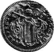 Italy Zecchino Benedict XIV 1758 KM# 983 REPENTE DE CAELO coin reverse Italy Zecchino Benedict XIV 1758 KM# 983 REPENTE DE CAELO coin reverse