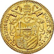 Italy Zecchino Clement XIII 1760 1760-III KM# 999 CLEMENS XIII PONT M A III coin obverse Italy Zecchino Clement XIII 1760 1760-III KM# 999 CLEMENS XIII PONT M A III coin obverse