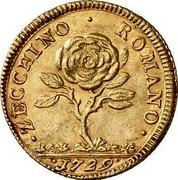 Italy Zecchino Benedict XIII 1729 KM# 820 ZECCHINO ROMANO 1729 coin reverse Italy Zecchino Benedict XIII 1729 KM# 820 ZECCHINO ROMANO 1729 coin reverse