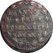 Italy 1/2 Baiocco Fermo Coinage 1798 I KM# 7 ANNO PMO DELLA REP ROMANA coin obverse Italy 1/2 Baiocco Fermo Coinage 1798 I KM# 7 ANNO PMO DELLA REP ROMANA coin obverse