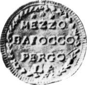 Italy 1/2 Baiocco Pergola 1798 KM# 4.1 MEZZO BAIOCCO PERGO LA coin reverse Italy 1/2 Baiocco Pergola 1798 KM# 4.1 MEZZO BAIOCCO PERGO LA coin reverse