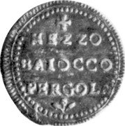 Italy 1/2 Baiocco Pergola 1798 KM# 4.2 MEZZO BAIOCCO PERGOL coin reverse Italy 1/2 Baiocco Pergola 1798 KM# 4.2 MEZZO BAIOCCO PERGOL coin reverse