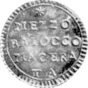 Italy 1/2 Baiocco Macerata 1798 KM# 4.2 MEZZO BAIOCCO MACERA TA coin reverse Italy 1/2 Baiocco Macerata 1798 KM# 4.2 MEZZO BAIOCCO MACERA TA coin reverse