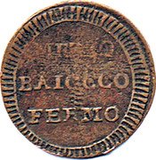Italy 1/2 Baiocco Fermo Coinage 1798 KM# 8 MEZZO BAIOCCO FERMO coin reverse Italy 1/2 Baiocco Fermo Coinage 1798 KM# 8 MEZZO BAIOCCO FERMO coin reverse