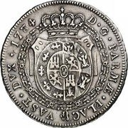 Italy 1/2 Ducato Ferdinand I 1784 C# 12 D G PARM PLAC VAST DVX 1784 coin reverse Italy 1/2 Ducato Ferdinand I 1784 C# 12 D G PARM PLAC VAST DVX 1784 coin reverse