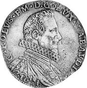 Italy 1/2 Ducatone Carlo Emanuele I 1621 KM# 76 CAROLVS. EM. D.G. DVX. SABAVDIÆ.1621 coin obverse Italy 1/2 Ducatone Carlo Emanuele I 1621 KM# 76 CAROLVS. EM. D.G. DVX. SABAVDIÆ.1621 coin obverse
