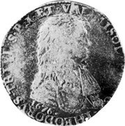 Italy 1/2 Filippo Antonio Teodoro Trivulzio 1676 KM# 12 THEODORVS TRIVL S P I ET MISOL coin obverse Italy 1/2 Filippo Antonio Teodoro Trivulzio 1676 KM# 12 THEODORVS TRIVL S P I ET MISOL coin obverse