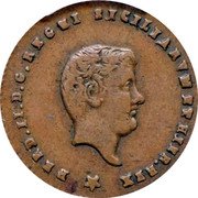 Italy 1/2 Grano (Mezzo Grano) Ferdinando II 1836 KM# 257 FERD II D G REGNI SICILIARVM ET HIER REX coin obverse Italy 1/2 Grano (Mezzo Grano) Ferdinando II 1836 KM# 257 FERD II D G REGNI SICILIARVM ET HIER REX coin obverse