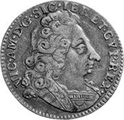 Italy 1/2 Lira (10 Soldi) Vittorio Amedeo II 1717 KM# 364 VIC AM D G SIC IER ET CYP REX coin obverse